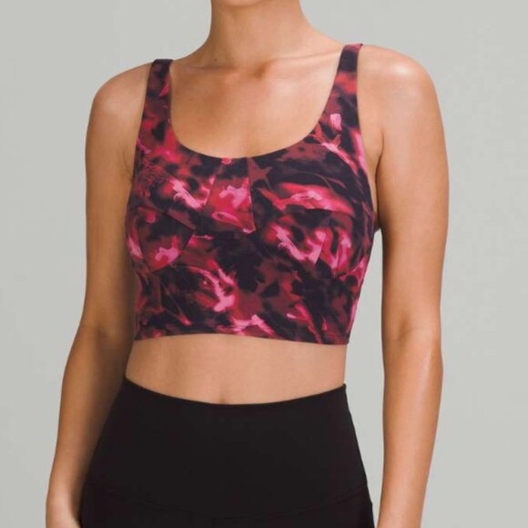 lululemon athletica Tops - Lululemon Nulu Front-Darting Yoga Bra B/C Cup Intensity Pink Blossom Multi Sz 2